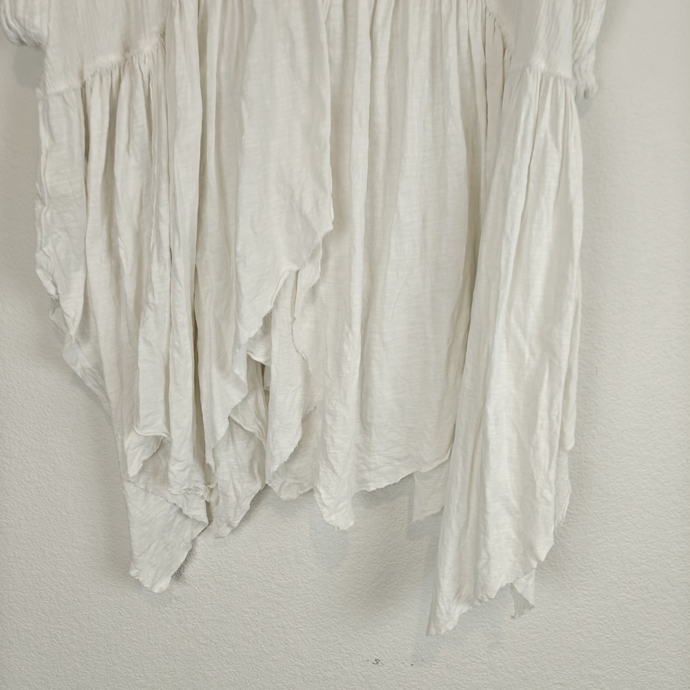 We The Free Nwot Boho Asymmetrical Hem Oversized Blouse Gauze Cotton Sz Small - Picture 13 of 15